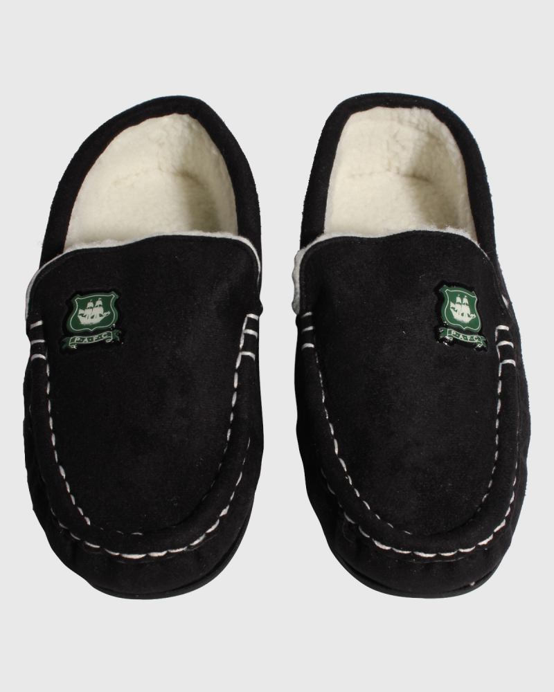 Black Moccasin Slipper