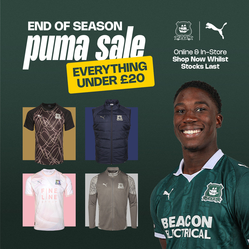The official website of Plymouth Argyle Official Online Shop