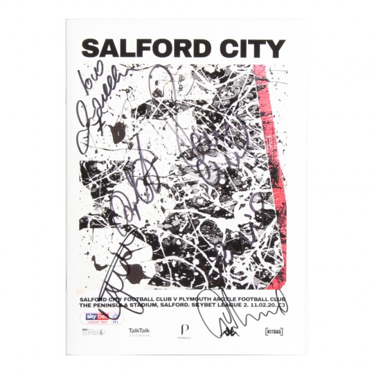 Class of 92 Signed Salford vs PAFC Programme