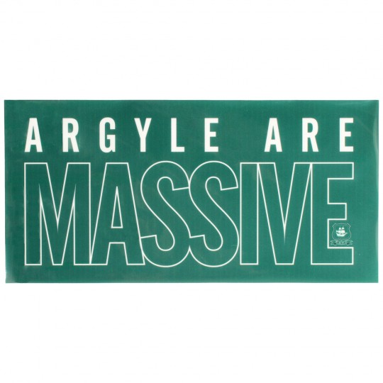 Argyle are Massive Car Sticker