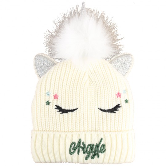 Cream Unicorn Beanie