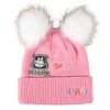 Pink Girls Pom Beanie