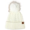 Cream Ladies Cable Beanie