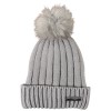 Grey Ladies Ribbed Beanie