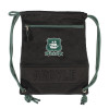 Black and Green Drawstring Bag