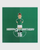 Happy Birthday Footy Figure 16th Card