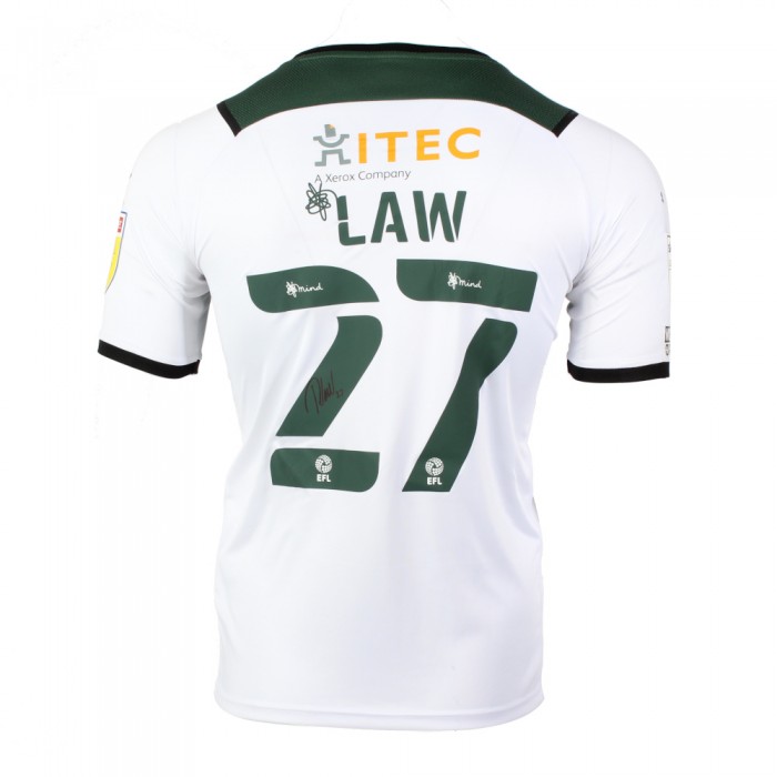 21/22 Matchworn Away Signed Shirt - Ryan Law