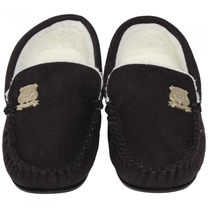 Black Moccasin Slipper