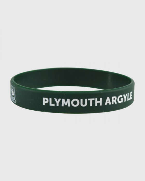 Green Text Silicon Wristband