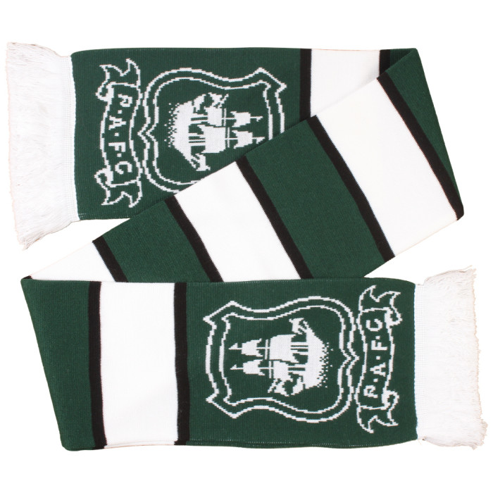 Green, Black & White Bar Scarf