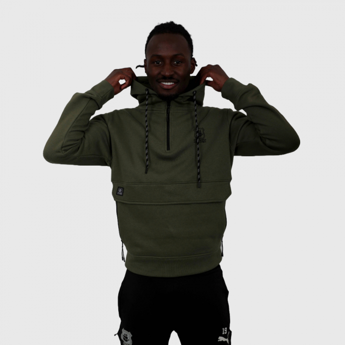 Khaki Zip Pocket OH Hoody