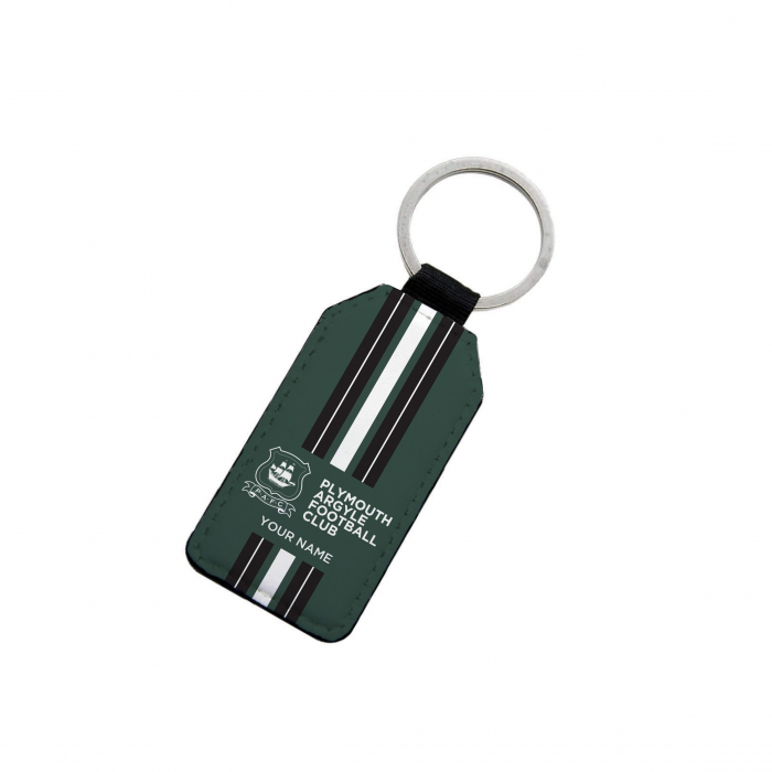 PAFC Stripe Personalised Leather Keyring