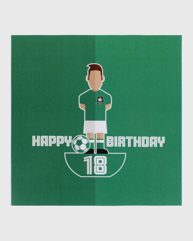 Happy Birthday Footy Figure 18th Card