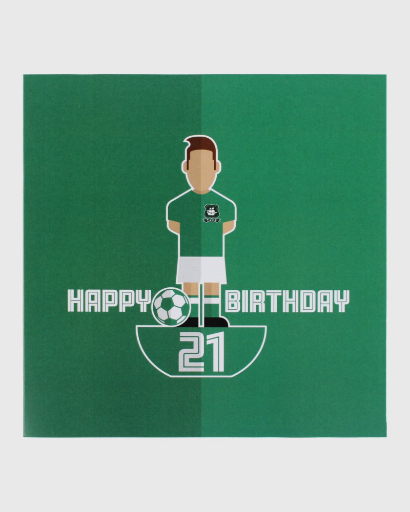 Happy Birthday Footy Figure 21st Card