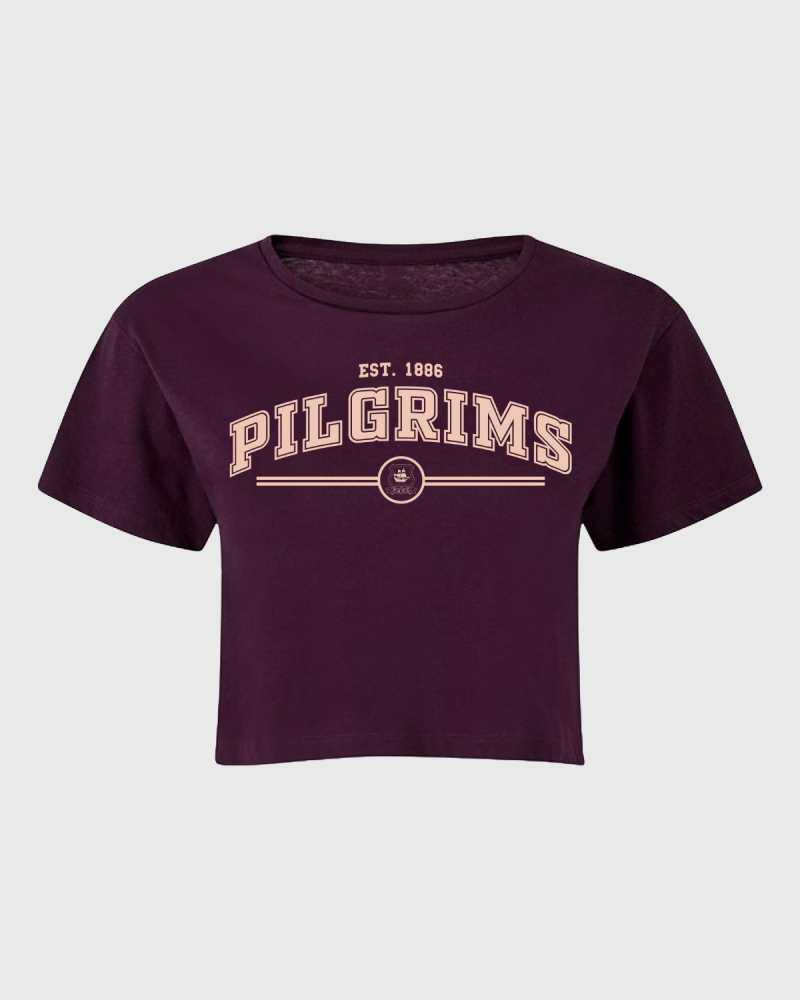 Womens Varsity Cropped Tee